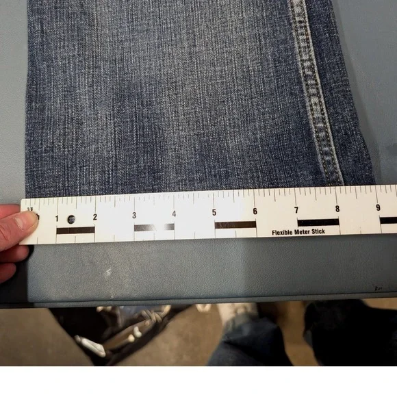 Wrangler Bootcut Jeans Womens 9x34 Dark Wash Stretch Denim 1009MWZAH - Picture 11 of 12